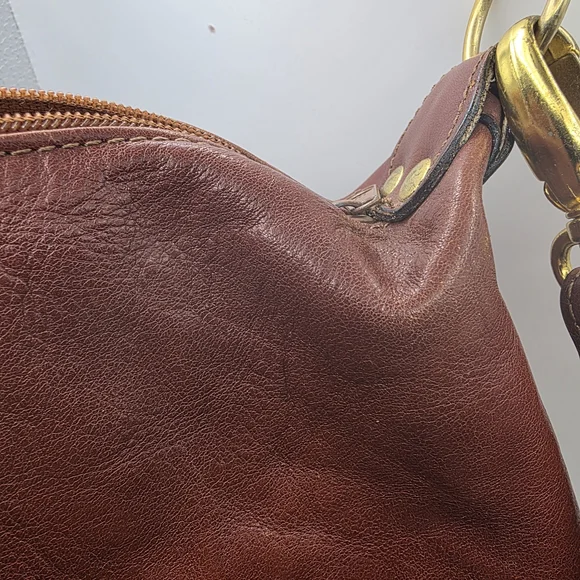VTG Tedeschi Paris Leather Bucket Bag • Cognac French Equestrian - Picture 8 of 15
